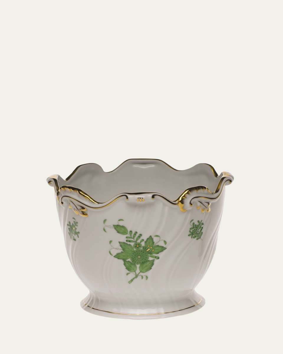 Chinese Bouquet Blue Cache Pot